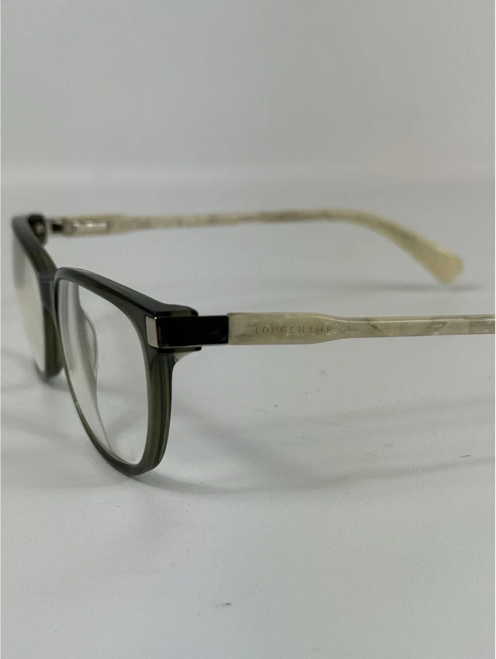 Longchamp Eyeglasses FRAMES ONLY LO2616 Green / Ivory Marble 305 53-16-135